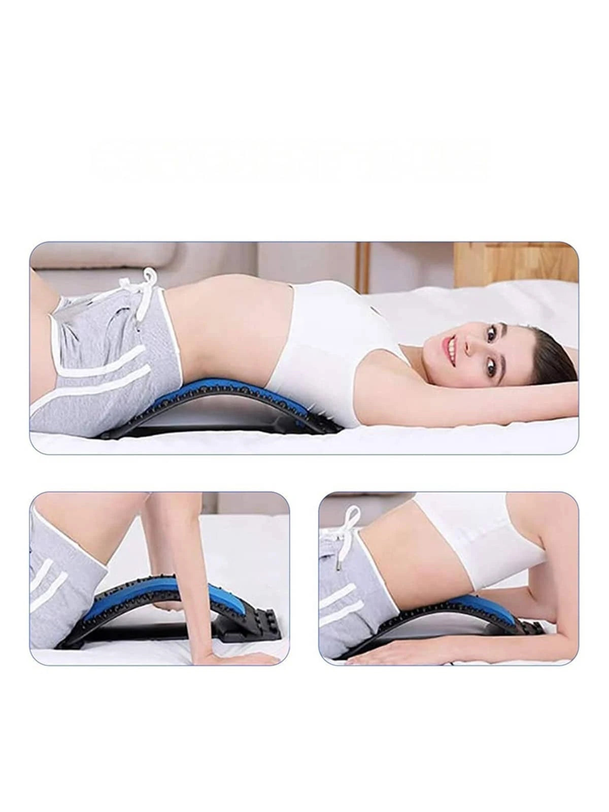 Back Massager Relaxation Tool, Stretching Back & Body Waist Support, Relaxing & Stretching Waist Back Stretcher for Lower Back Pain Relief